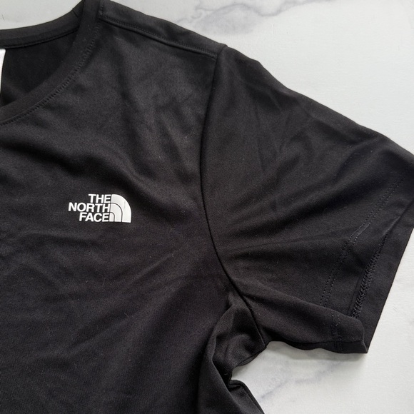 The North Face Flash Dry Black Short Sleeve Tee White Logo Size Medium - Picture 7 of 11